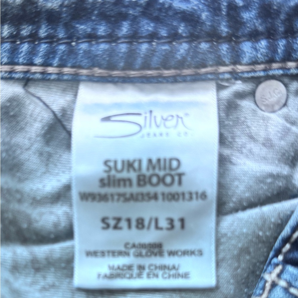 🚨Women’s Silver Jeans Blue Suki MID Slim boot Denim Jeans 👖 - Picture 5 of 5